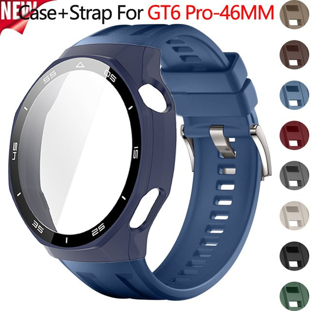 FancyWrist Sportarmband Silikon, Schwarz, Huawei Watch GT6 Pro 46mm - Bild 1