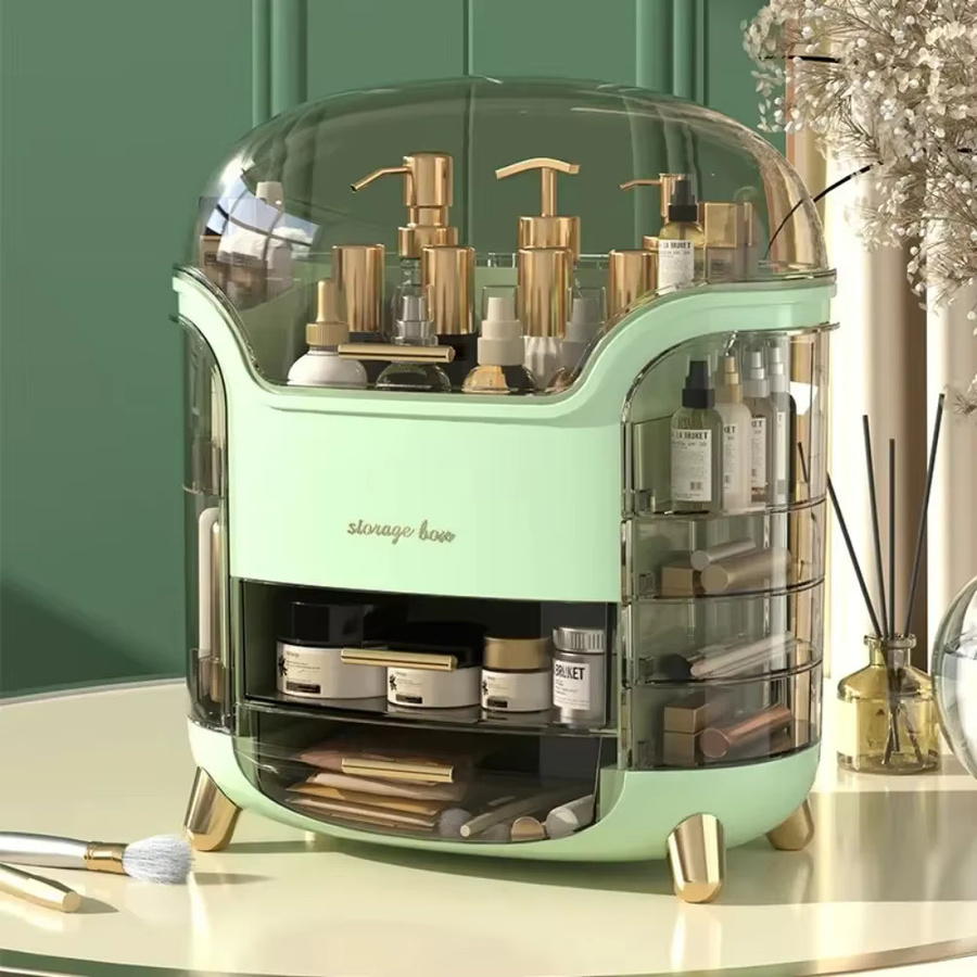 Transparentes Make-up Organizer aus Acryl als staubdichte Kosmetik- und Schmuckbox mit großer Kapazität, Breite: 34,0 cm, Tiefe: 30,0 cm - Bild 2