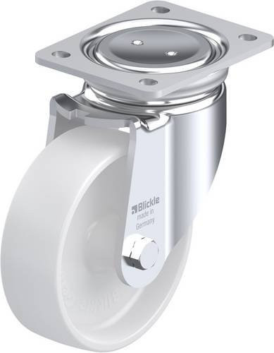Blickle LUH-PO 150G Lenkrolle mit Schraubplatte, verzinkt, Weiß, Rad-Durchmesser: 15 cm, Tragfähigkeit: 400 kg - Bild 1