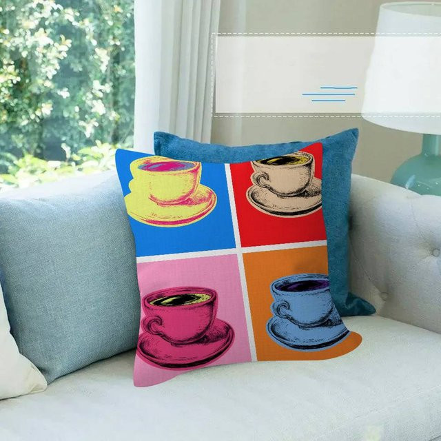 Dekorativer Kissenbezug Andy Warhol Kunst Design von JMG Clothing in Multicolour, Material: Polyester, B/B: 35 x 35 cm - Bild 1