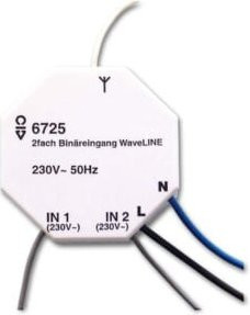 Busch-Jaeger Binäreingang Wavel-LINE 2-fach 230V AC in Weiß 6725 - Bild 1