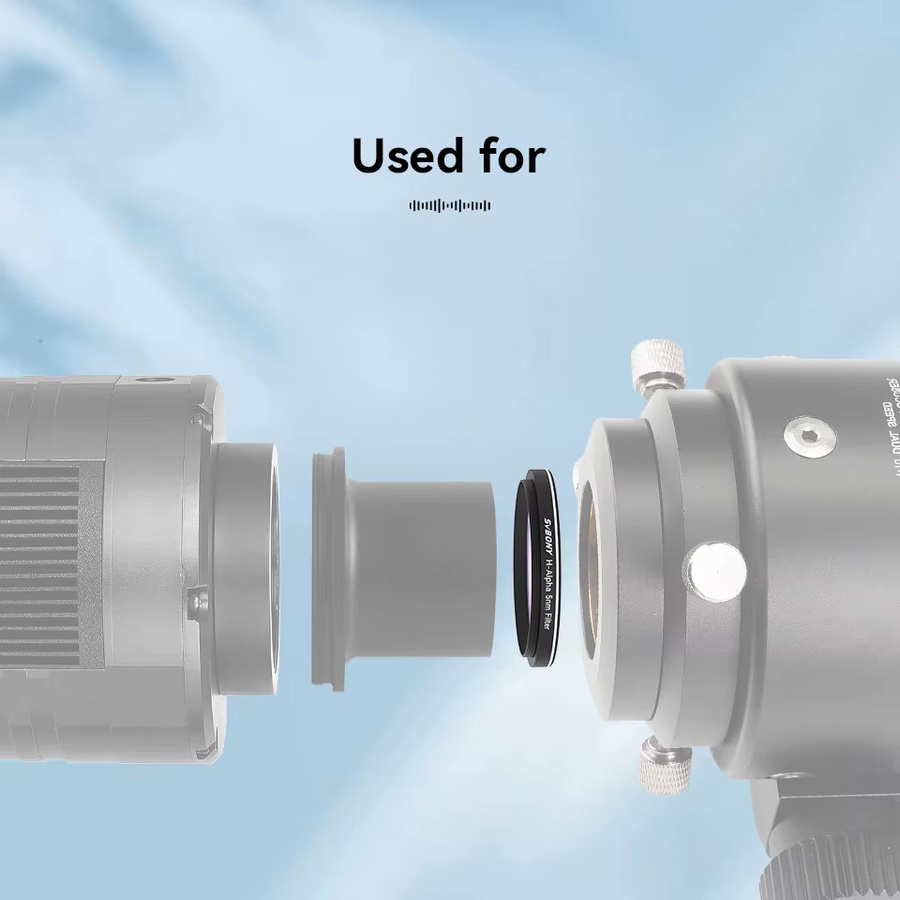 Svbony SV227 Schmalbandfilter 2/1,25 Zoll für H-Alpha, SII, OIII Deep Space und Planetenfotografie in Schwarz - Bild 3