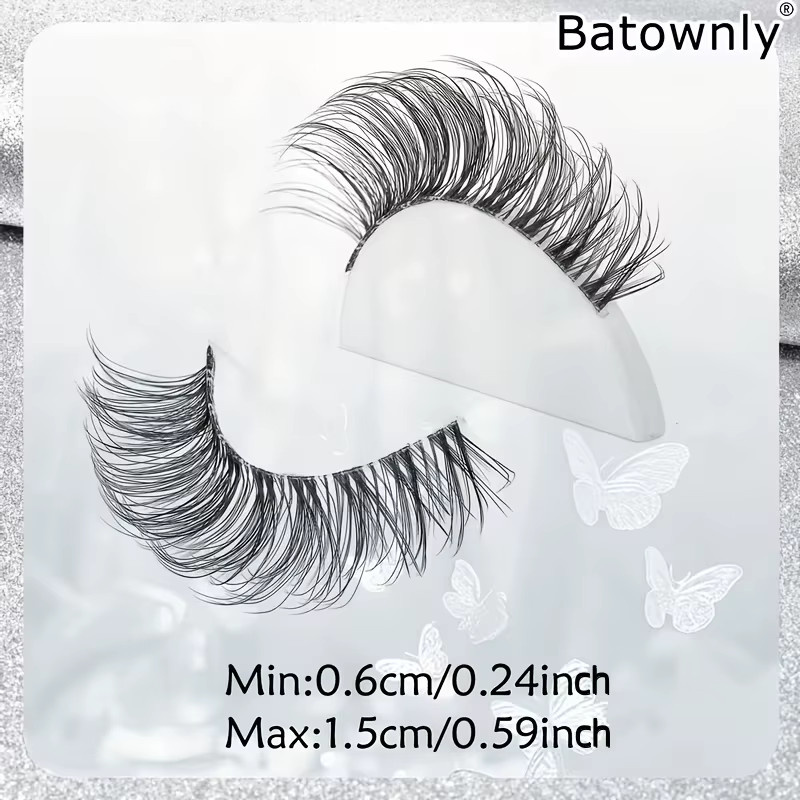 Künstliche Wimpern, 10 Paar, 3D Echthaar, Schwarz & Silber, Natürlich - Bild 2