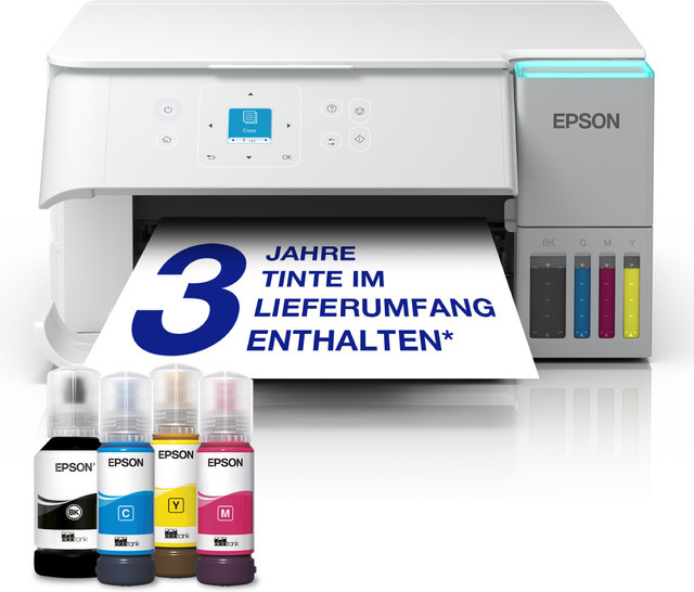 Epson EcoTank ET-2956 Multifunktionsdrucker in Weiß mit Drucken, Scannen, Kopieren und Wi-Fi - Bild 1