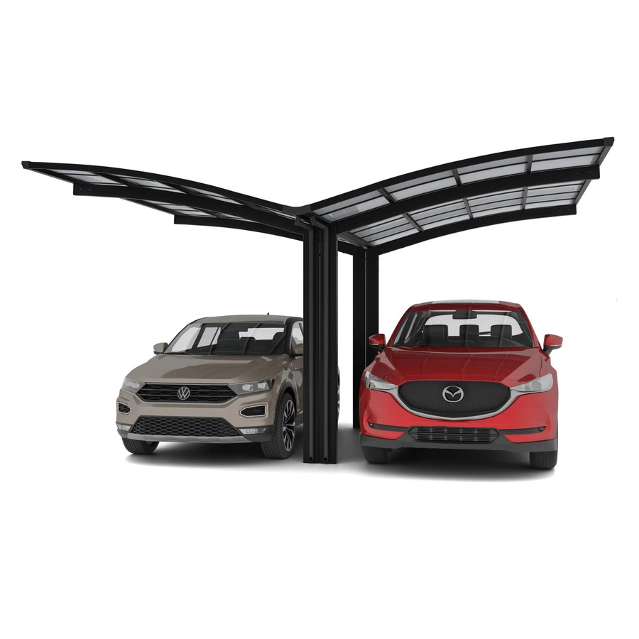 Ximax Alu Doppelcarport Portoforte Typ 60 Schwarz Breite: 543 cm, Tiefe: 495,4 cm - Bild 2