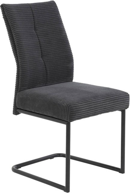 Hela Schwingstuhl 4er-Set in Anthrazit mit Breitcord-Bezug, B/H/T: 50 x 99 x 65 cm - Bild 1