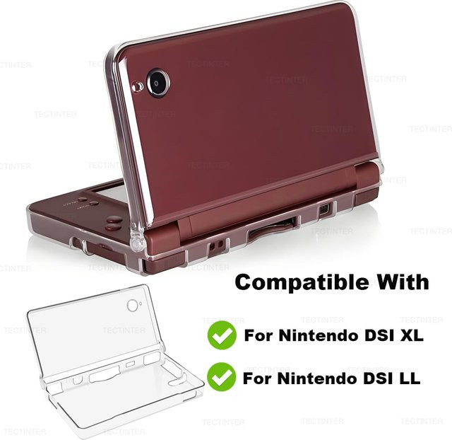TECTINTER Transparente Schutzhülle und Displayschutzfolie aus PET für Nintendo DSi NDSi XL LL Spielkonsolen - Bild 1