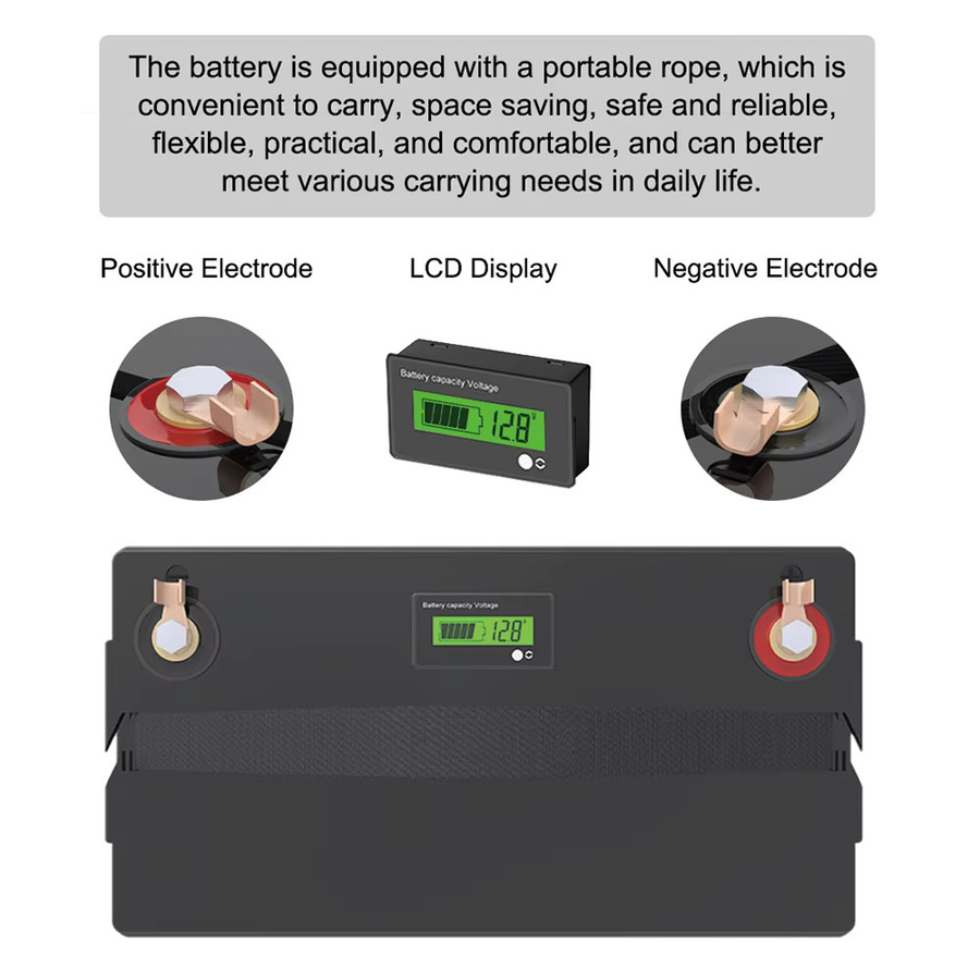Varicore 12V LiFePo4 Batterie 120Ah mit BMS-Schutz und Klasse-A-Zellen in Schwarz für Wohnmobile und Solaranlagen - Bild 5