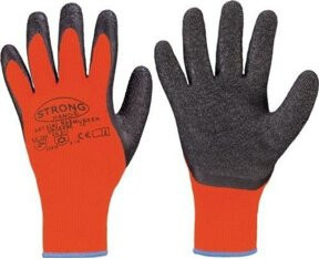 Rasmussen Kälteschutzhandschuhe in Orange/Schwarz mit Latexbeschichtung, Größe XL, PSA II nach EN 388 und EN 511 - Bild 1