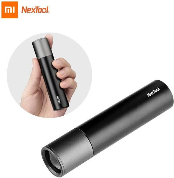 Xiaomi Nextool Taschenlampe, wiederaufladbar, ultrahell, Schwarz - Bild 1