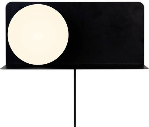 Nordlux Lilibeth Wandleuchte Schwarz mit Glaselement und E14 Fassung