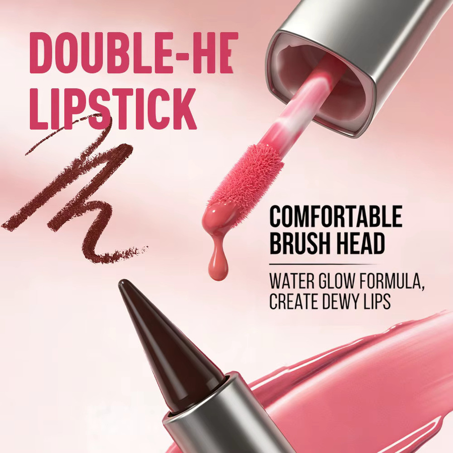 2-in-1 Lipliner & Lipgloss, Matt, Glänzend, Unisex - Bild 2