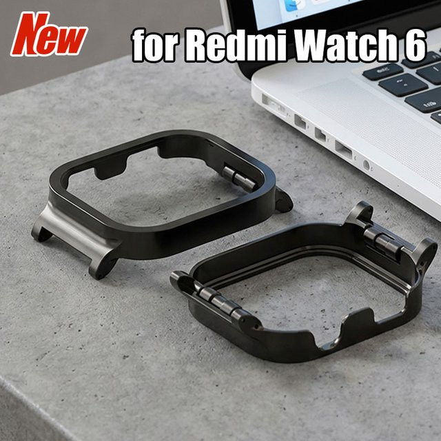 OAKCHARM Ohrschutzschale mit Metallrahmen für Redmi Watch 6, Silber - Bild 1