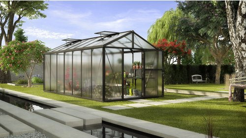 VITAVIA Gewächshaus Zeus Plus 13800 aus Aluminium in Schwarz, B/H/T: 195 x 197 x 131 cm - Bild 1