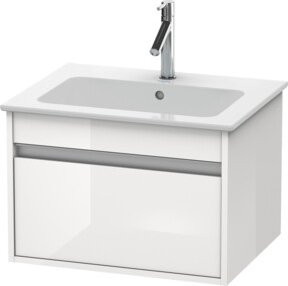 Duravit Waschtischunterschrank Ketho in Weiß Hochglanz, wandhängend mit 1 Auszug, B/T: 60 x 47,5 cm - Bild 1