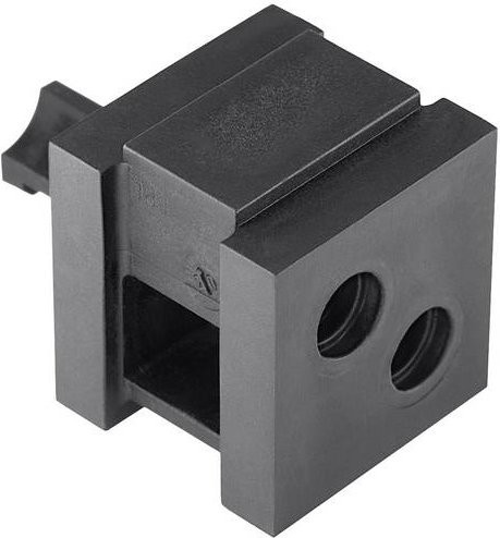 HellermannTyton Zweifachtülle VP-S_/6-7_Ins-dbl-PL-BK aus halogenfreiem Kunststoff in Schwarz, 20 Stück - Bild 1