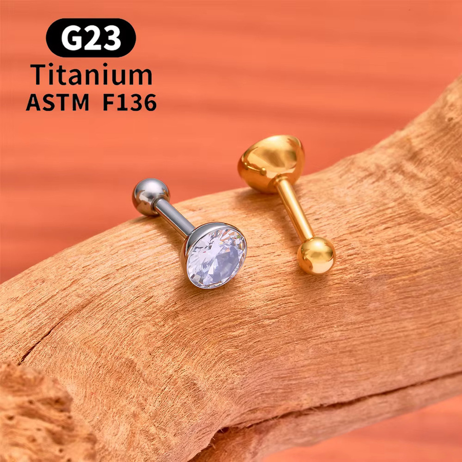 UHERA Ohrring Stud, Titan, Zirkonia, Unisex - Bild 2