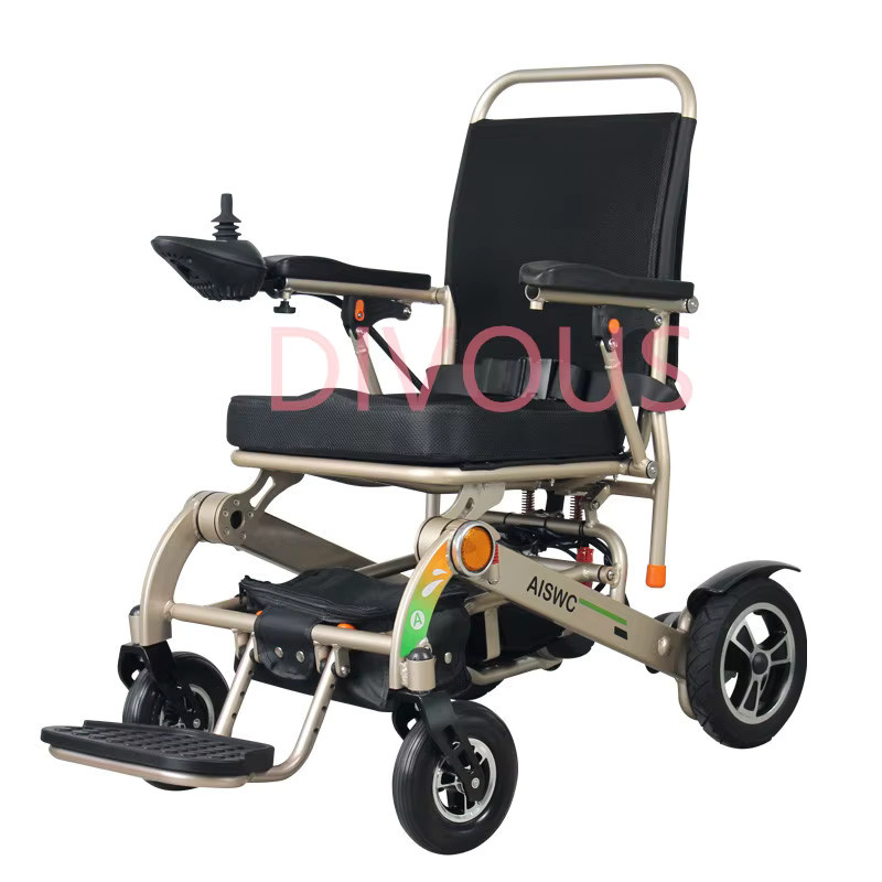 DIVOUS Elektrorollstuhl für Erwachsene und Senioren, faltbarer All-Terrain-Rollstuhl in Silber - Bild 2