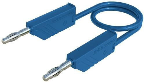 Hirschmann Test & Measurement CO MLN 100/1 Messleitung mit 4mm Lamellenstecker in Blau, Länge: 1,00 m - Bild 1