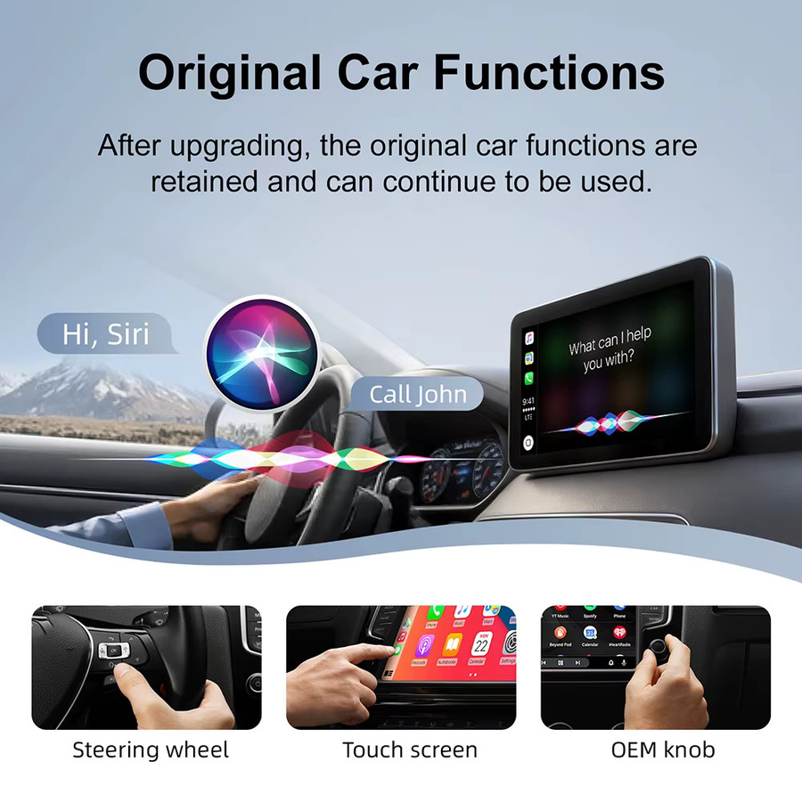 EzoneTronics AI Smart Box Auto Adapter mit Wired CarPlay und Wireless CarPlay sowie Wireless Android Auto in Schwarz - Bild 6