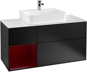 V&B Waschtischunterschrank Finion mit Wandbeleuchtung in Weiß, B/T/H: 120 x 50,1 x 50,1 cm - Bild 1