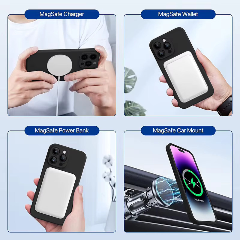 Personalisierte magnetische Foto-Telefonhülle für Apple iPhone 17, 16, 15, 14, 13, 12 Pro Max und Air in Beige oder Weiß mit MagSafe Soft Cover - Bild 4