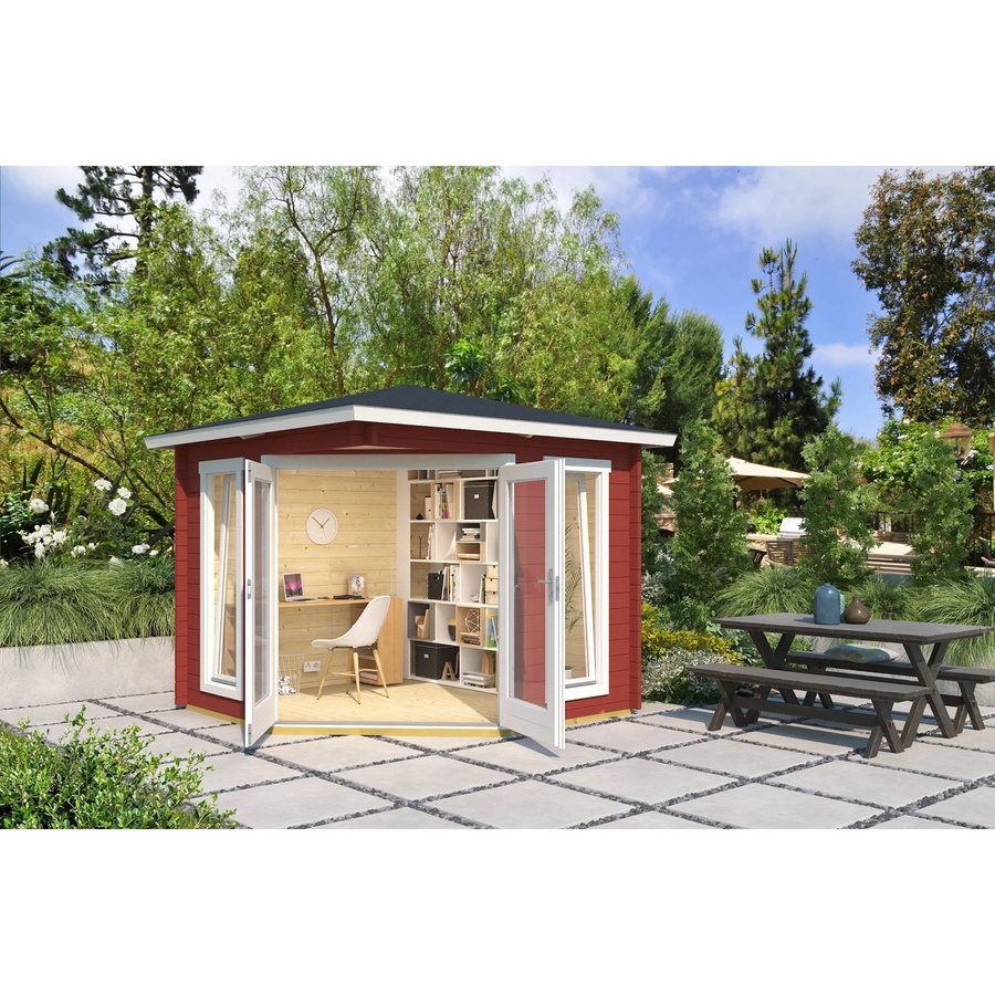 Lasita Maja Gartenhaus Oban in Schwedenrot, B/H/T: 282,3 x 240,54 x 255,6 cm - Bild 2