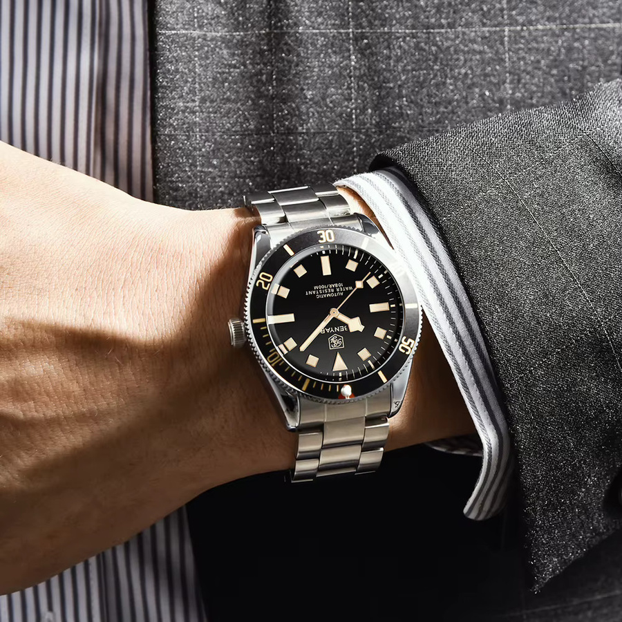 BENYAR Armbanduhr Automatik, Edelstahl, Schwarz, Herren - Bild 4
