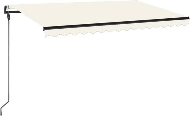 vidaXL Automatische Markise mit LED und Windsensor aus Aluminium und Polyester, Farbe: Creme, B x T: 450 x 300 cm - Bild 1