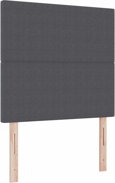 vidaXL LED Kopfteil in Dunkelgrau mit integrierten LED-Lichtleisten, Breite: 90 cm - Bild 1