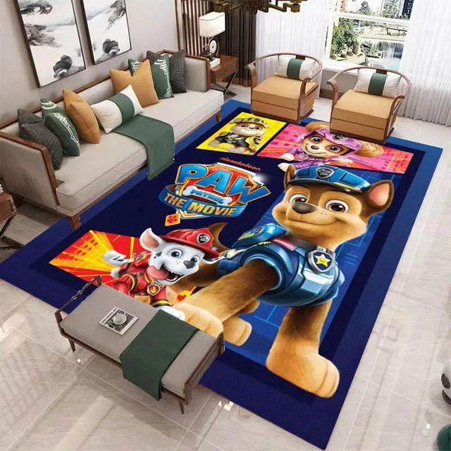 ChenYing01 3D Cartoon Paw Patrol Teppich mit Kinder-Motiv, rutschfest und waschbar, B/L: 50 x 80 cm, mehrfarbig - Bild 1