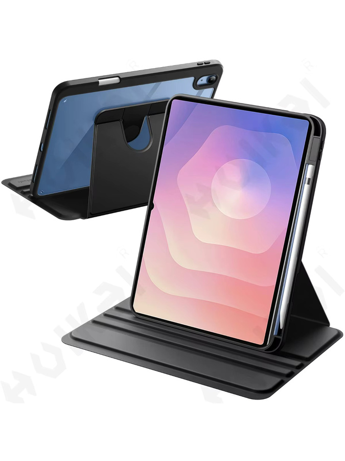 Drehbare Schutzhülle für Samsung Galaxy Tab S11 S10 Lite FE Plus Ultra A11 mit Stifthalter und Standfunktion in Grau oder Schwarz - Bild 5