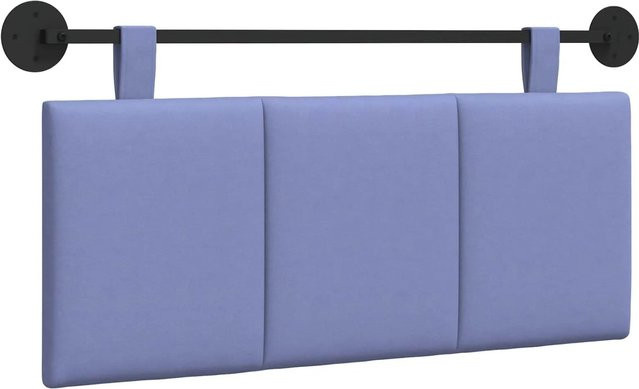 vidaXL Wandmontiertes gepolstertes Paneel in Jeans Blau, Breite: 110 cm, Tiefe: 55 cm, Höhe: 5 cm - Bild 1