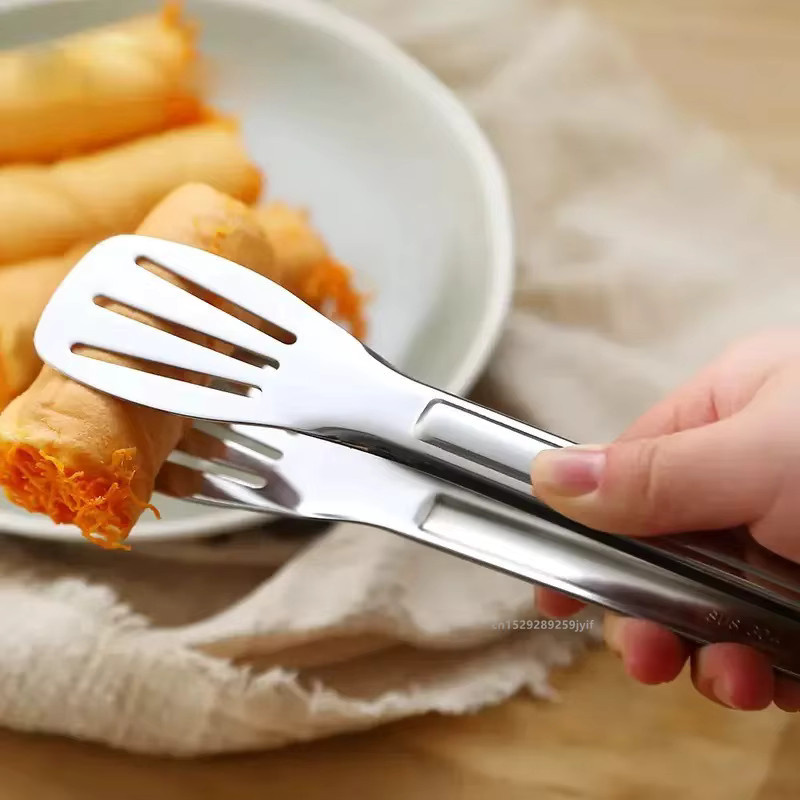 Simbuid Edelstahl Esszange in Silber für Fleisch, Salat und Grillgut - Bild 3