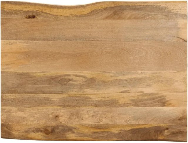 vidaXL Tischplatte aus massivem Mangoholz mit Baumkante, Braun, B/T/H: 110 x 80 x 2,5 cm - Bild 1