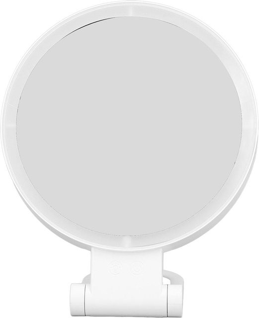 Runder Tischspiegel mit LED-Licht und doppelseitiger Vergrößerung 1X/5X in Weiß - Bild 1