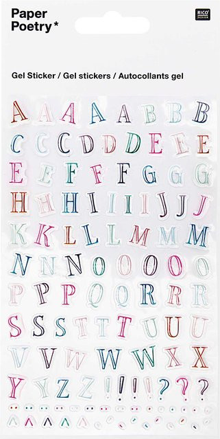 Rico Design Paper Poetry Sticker Buchstaben Graffiti mehrfarbig - Bild 1