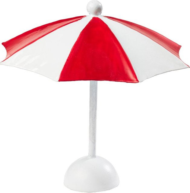 HobbyFun Sonnenschirm Tabletop in Rot-Weiß aus Metall - Bild 1