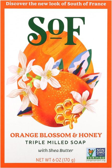 SoF Kernseife mit Orangenblütenhonig und Bio-Sheabutter, 170g - Bild 1