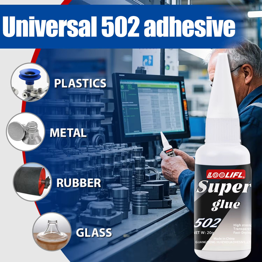 Loolifl 502 Superkleber Cyanacrylat-Klebstoff für Glas, Leder, Gummi, Holz, Metall und Kunststoff - Bild 4
