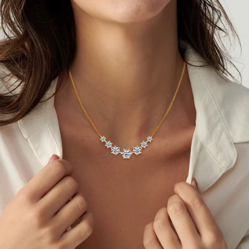 RAPRGOLD Anhänger Halskette, 925 Silber, Moissanit, Damen - Bild 3