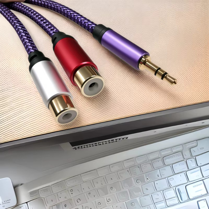 3,5 mm Klinke auf Doppel-RCA Audiokabel als Y-Splitter für Verstärker und HIFI-Audioanschlüsse - Bild 2
