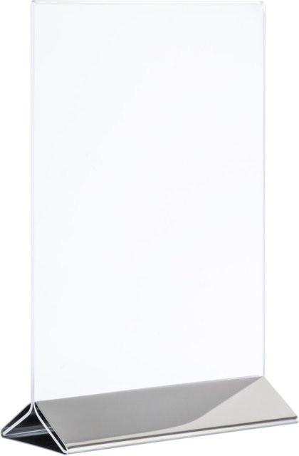 APS Kartenhalter für DIN A4 in transparent/silber, Maße L x B x H: 15 x 7 x 23 cm - Bild 1