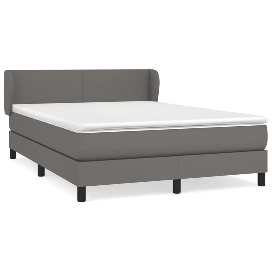 vidaXL Boxspringbett Hybrid mit Matratze und Taschenfederkern, Grau, B/T/H: 140 x 200 x 78 cm - Bild 2