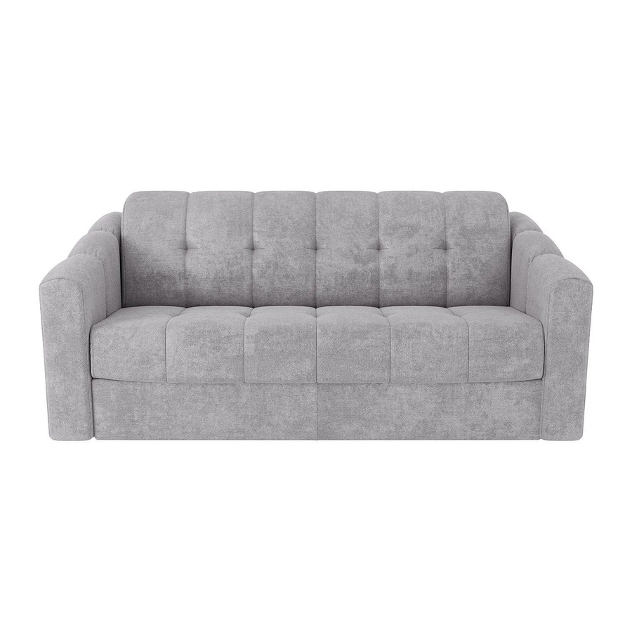 Vente-unique Schlafsofa Darielo Hellgrau mit Auszugsschublade, Breite: 190 cm - Bild 2
