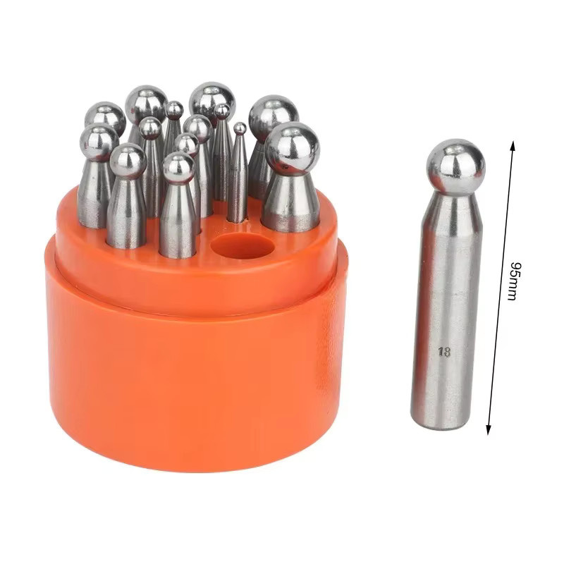 Handgefertigtes Schmuckherstellungsset aus Metall mit runder Stanzstanze, Amboss und Scheibenschneideplatte für Glocken- und Ringformwerkzeuge - Bild 4
