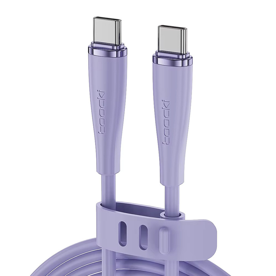 Toocki USB-C auf USB-C Kabel 60 W in Pink für schnelles Aufladen und Datenübertragung - Bild 3