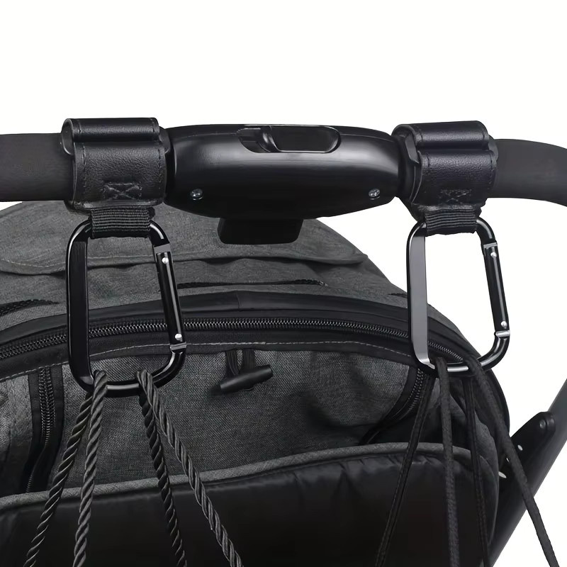 Universelle Kinderwagenhaken als starker Clip zum Aufhängen von Wickeltaschen, Einkaufswagen und Babyausrüstung - Bild 2