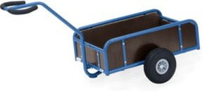 Fetra Handwagen mit Kasten 4107L in Blau mit Luft-Bereifung und 200kg Tragkraft - Bild 1