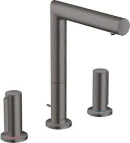 Hansgrohe Axor Uno 3-Loch-Waschtischarmatur in Brushed Nickel mit Schwenkauslauf und Pop-up-Abfluss in Grau - Bild 1